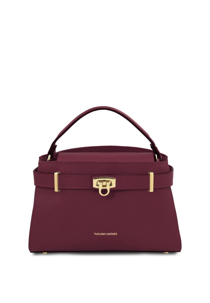 Tuscany Leather Sac Cabas Maisy Medium Bordeaux, vue de face