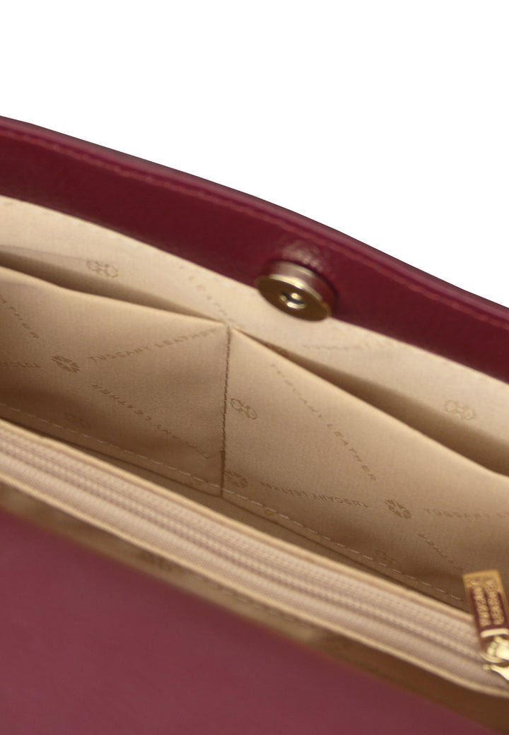 Tuscany Leather Sac Cabas Maisy Medium Bordeaux, vue intérieure 2