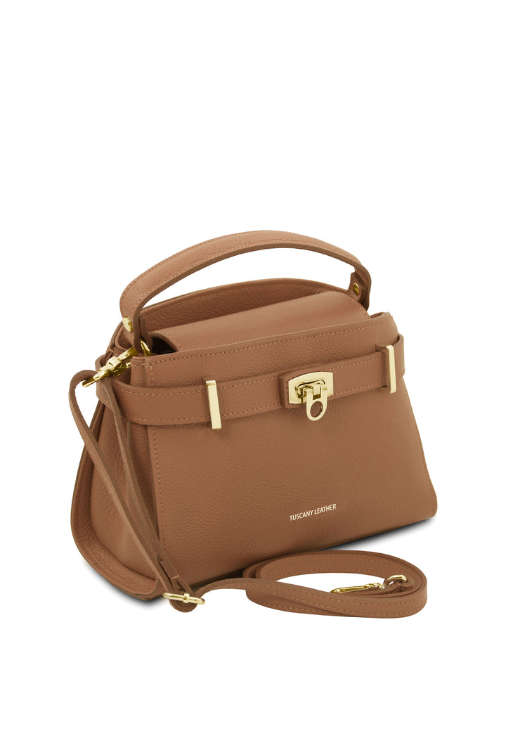Tuscany Leather Sac Cabas Maisy Medium Caramel, vue de côté