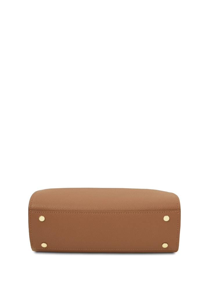 Tuscany Leather Sac Cabas Maisy Medium Caramel, vue de dessous