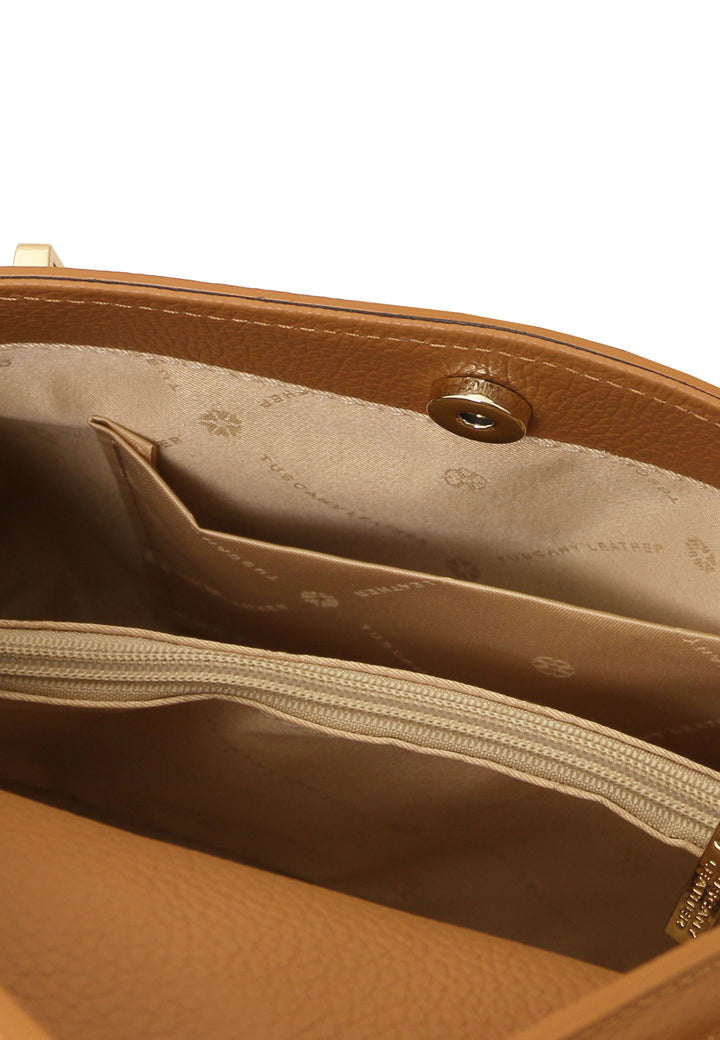 Tuscany Leather Sac Cabas Maisy Medium Caramel, vue intérieure 2