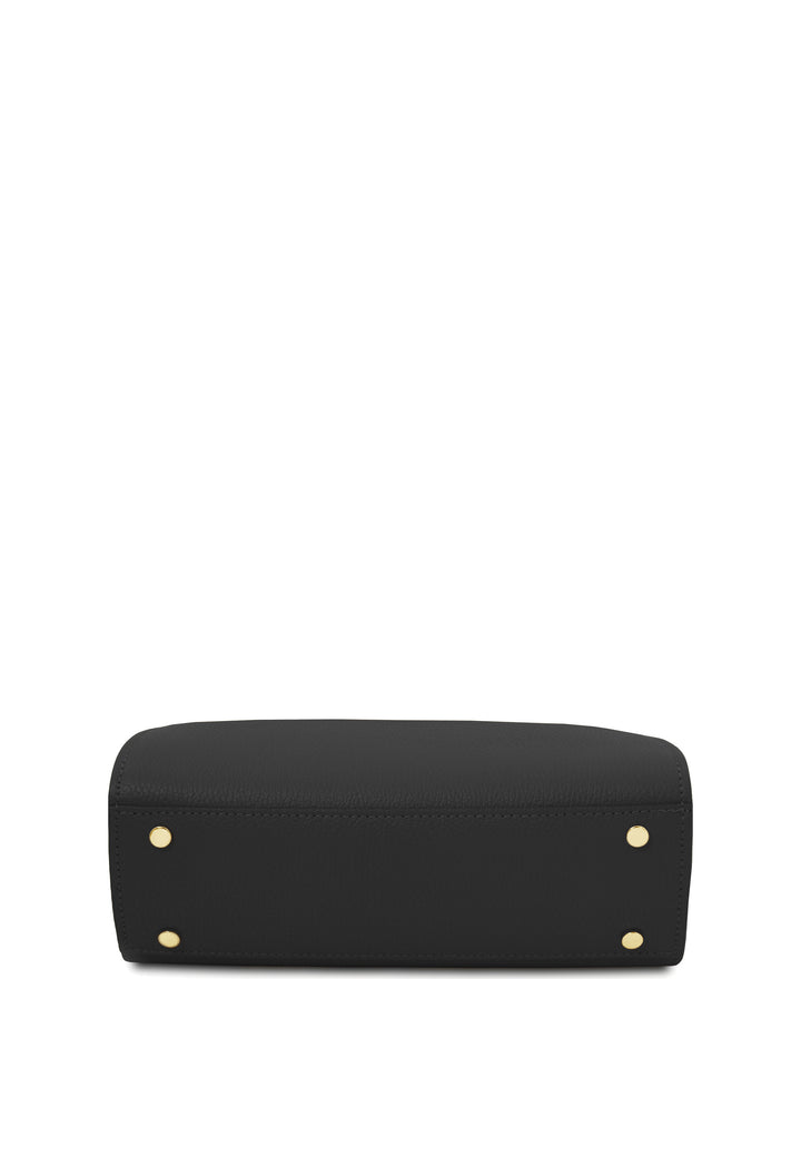 Tuscany Leather Sac Cabas Maisy Medium Noir, vue de dessous