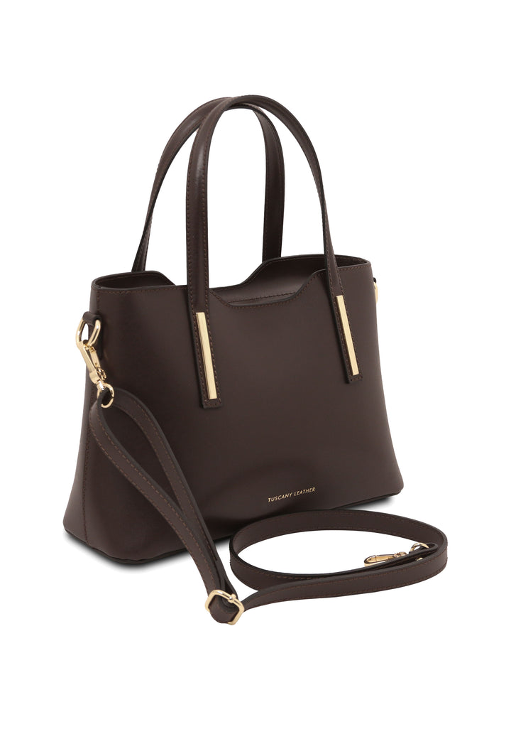 Tuscany Leather Sac Cabas Olimpia Medium Chocolat, vue de côté