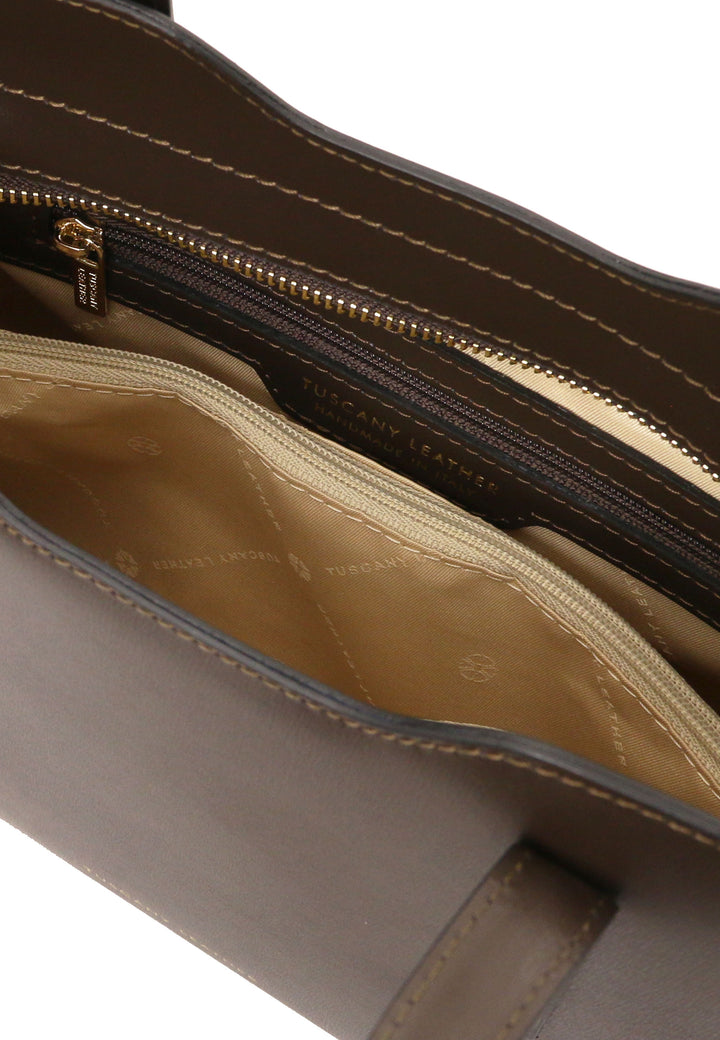 Tuscany Leather Sac Cabas Olimpia Medium Chocolat, vue intérieure 1