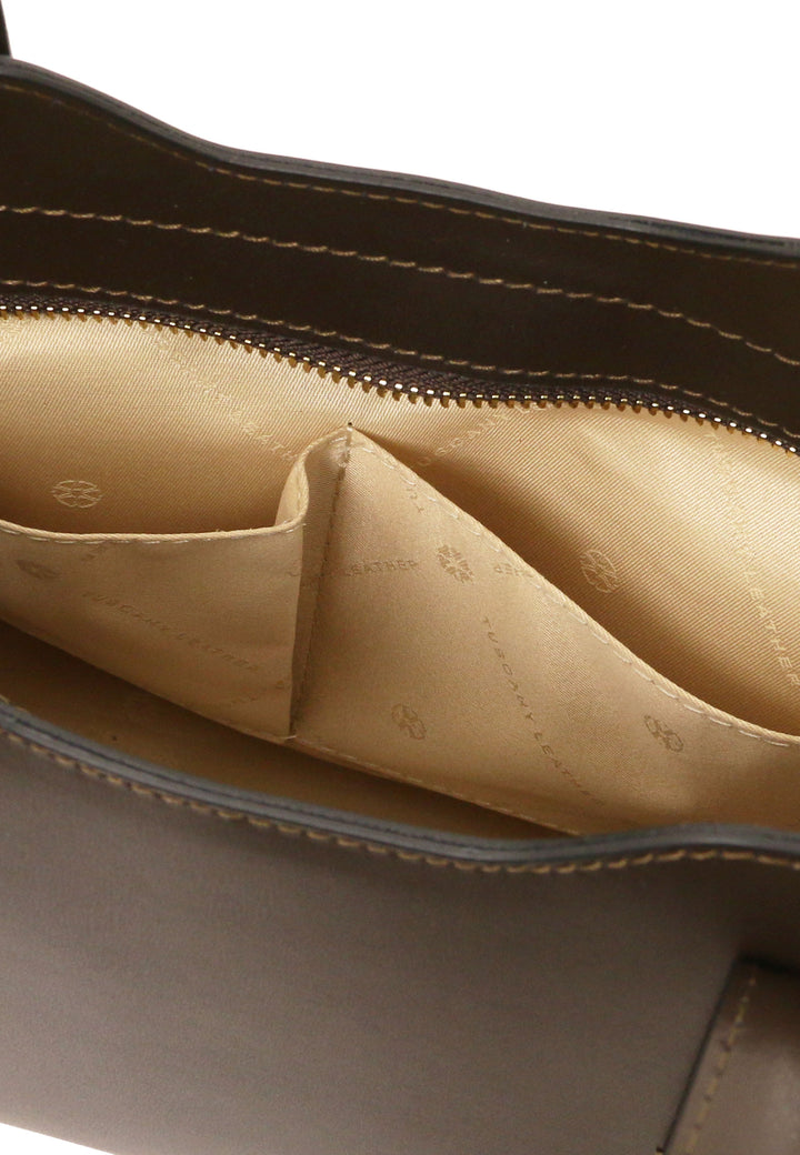 Tuscany Leather Sac Cabas Olimpia Medium Chocolat, vue intérieure 2
