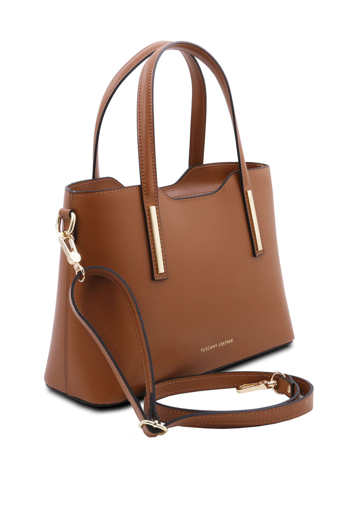 Tuscany Leather Sac Cabas Olimpia Medium Cognac, vue de côté