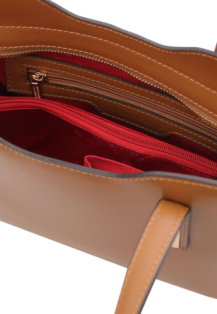 Tuscany Leather Sac Cabas Olimpia Medium Cognac, vue intérieure 1