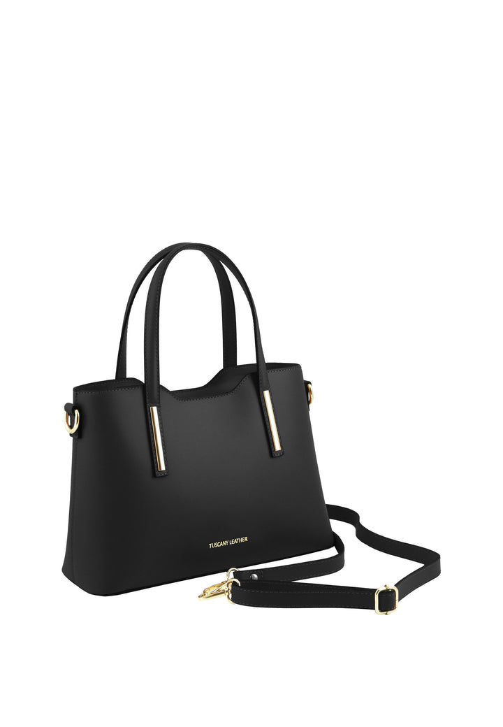 Tuscany Leather Sac Cabas Olimpia Medium Noir, vue de côté
