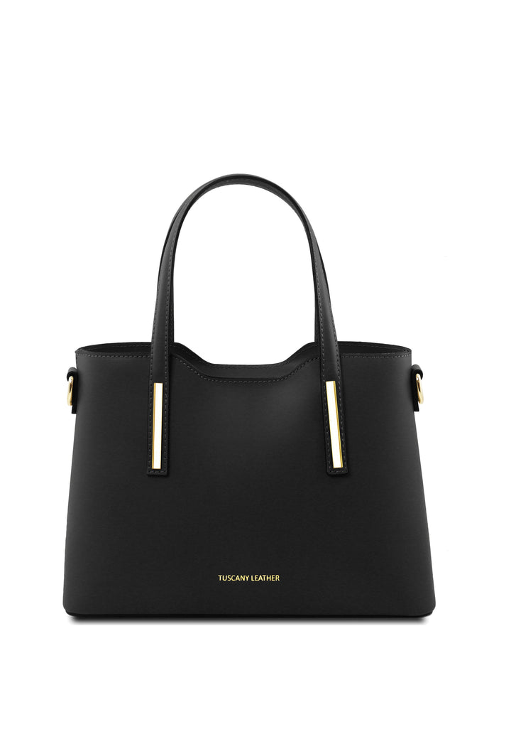 Tuscany Leather Sac Cabas Olimpia Medium Noir, vue de face