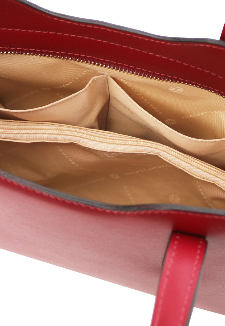 Tuscany Leather Sac Cabas Olimpia Medium Rouge, vue intérieure 2