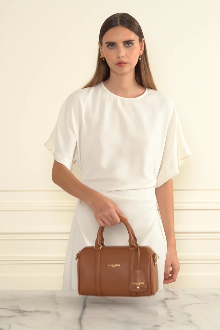 Lancaster Borsa a cilindro con zip M Milano Ana 547-102 Bordeaux