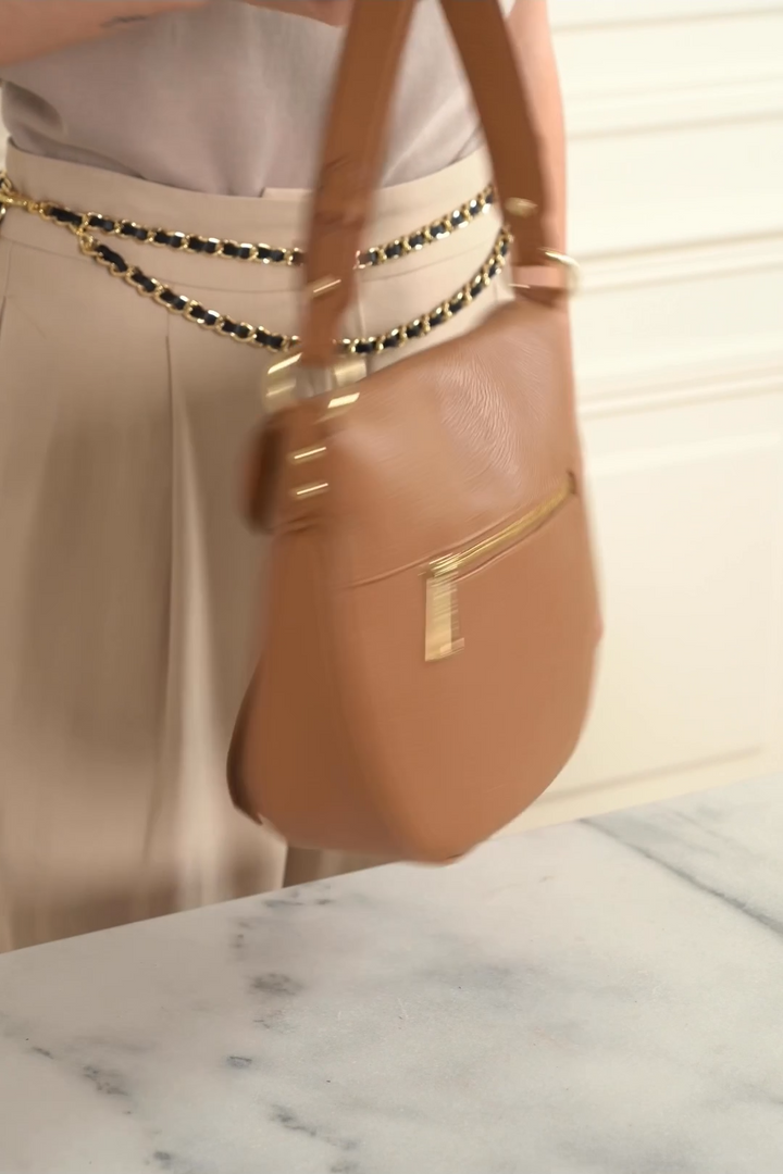 Lancaster Sac besace A rabat aimanté M Dune Gaia 529-100 Camel